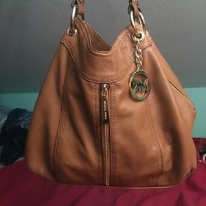 Tan Michael Kors handbag
